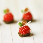 Dollhouse Miniature Food - Raspberry White..