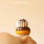 Miniature Food Jewlery - Chocolate Religieuse Ring