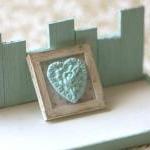 Dollhouse Miniature Blue Shabby Chic Framed..