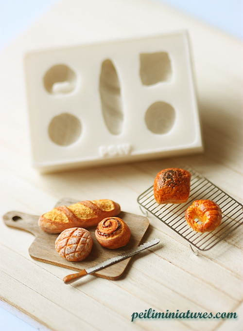 Miniature Clay Mold Push Mold For Dollhouse Miniature French Breads on